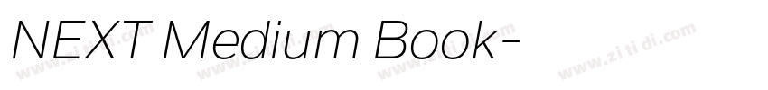 NEXT Medium Book字体转换
